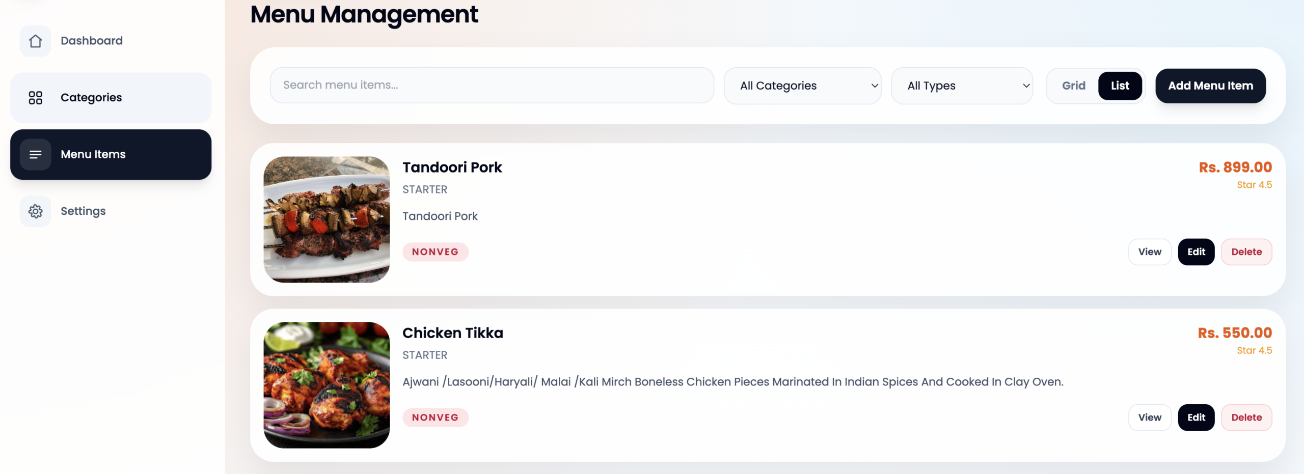 Digital Dining Experience